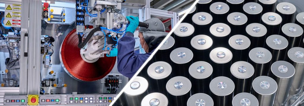 BMW Group位於德國Parsdorf的電芯試製設備與Gen6圓柱電芯。全新iX3採用直徑46mm、高95mm的版本。圖片來源：BMW Group。